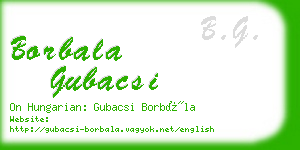 borbala gubacsi business card